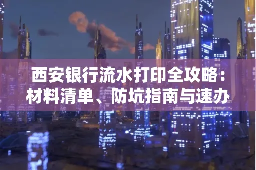 西安银行流水打印全攻略:材料清单、防坑指南与速办技巧