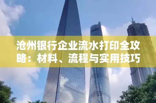沧州银行企业流水打印全攻略:材料、流程与实用技巧
