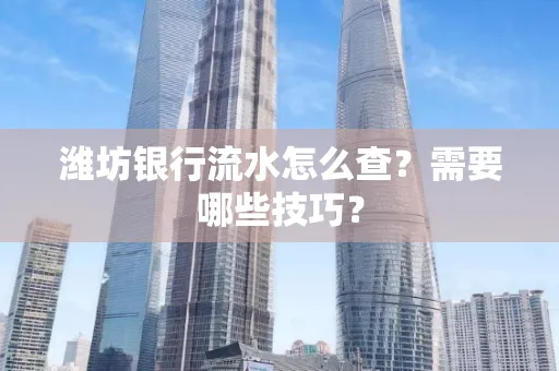 潍坊银行流水怎么查?需要哪些技巧?