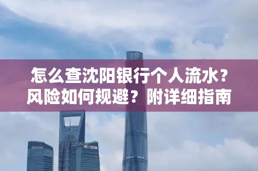 怎么查沈阳银行个人流水?风险如何规避?附详细指南