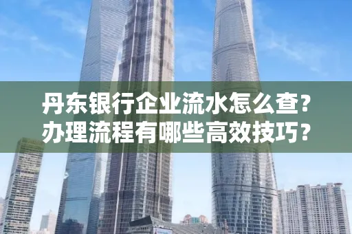 丹东银行企业流水怎么查?办理流程有哪些高效技巧?