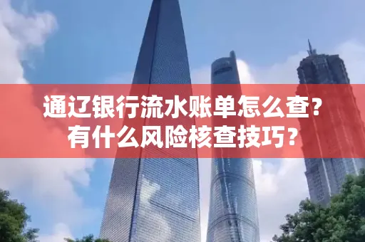 通辽银行流水账单怎么查?有什么风险核查技巧?