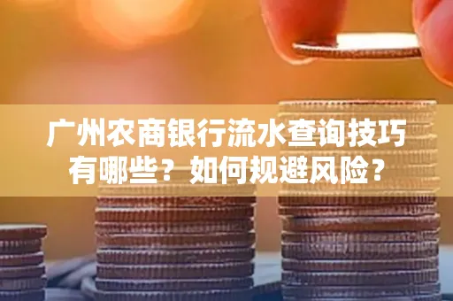 广州农商银行流水查询技巧有哪些?如何规避风险?